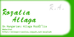 rozalia allaga business card